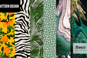 Hot Deals!  do unique seamless pattern design for textile fabric design