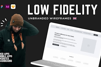 design you professional low fidelity UX wireframes