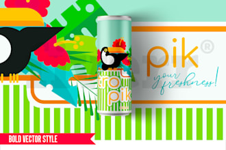 create custom label design and package design in any style