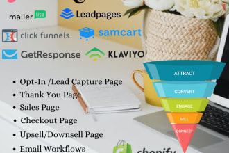 setup shopify clickfunnels groovefunnels samcart leadpages marketing funnel