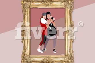 create colorful vector portraits and compositions