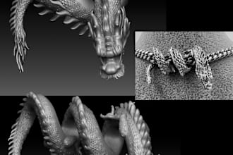 do 3d sculpt of a jewel for printing, molding or carving