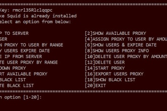 provide squid ipv4, ipv6 management automated script