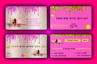 luxury business card and thank you card design