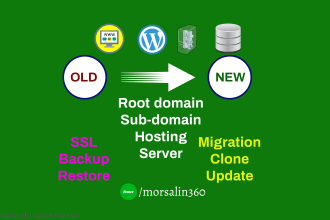 backup, migrate, transfer, wordpress website to new domain, hosting or server
