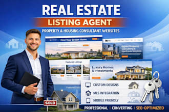 design a professional real estate website for agents and brokers
