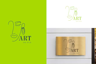 do custom line art, abstract, t shirt, clothing, fashion logo design