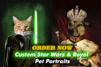 do custom pet portrait dog portrait cat portrait