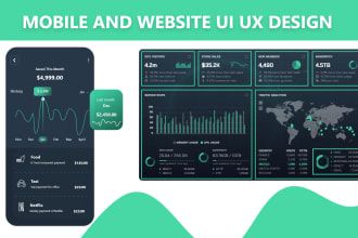 design uiux, wireframes, and prototype for mobile and web