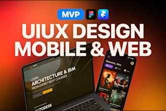 do UI UX design for mobile app dashboard saas and web app