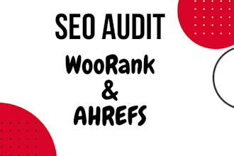 provide detailed SEO audit report using woorank,ahrefs