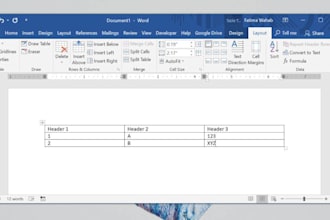 microsoft word , article writing