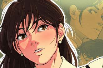 draw headshot in comic style or anime