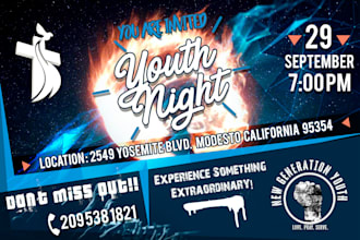 create a custom christian church flyer and door hanger