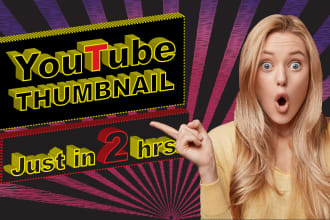 design attractive viral youtube thumbnail cover in 2 hour
