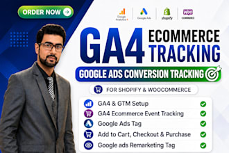 google analytics 4 setup shopify, ga4 ecommerce tracking , conversion tracking