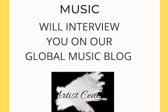 publish your interview on our global music blog