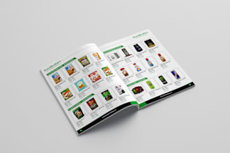 design product catalog, magazine, sell sheet, brochure and cover page