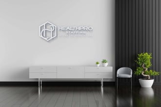do 100 office building interior 3d logo mockup