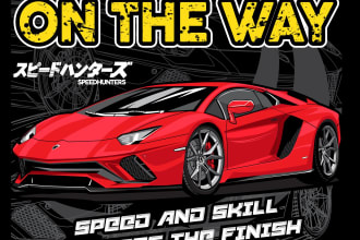 draw car vector illustration automotive for your t shirt design