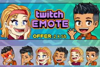 make custom emotes or sub badges in my chibi style