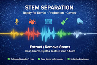 extract or remove stems from any song in less than 1 hour