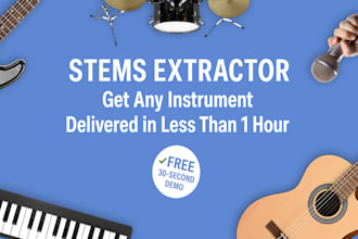 extract stems from any song in less than 1 hour