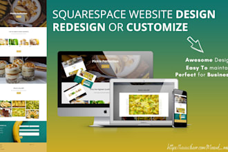 create or design squarespace website and redesign squarespace site