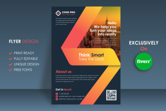 design corporate flyer, poster, brochure, leaflet for you
