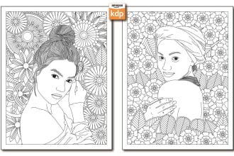 make unique adult and children coloring book pages for kdp