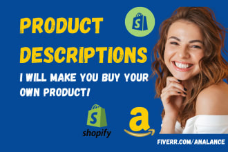 write SEO friendly product descriptions for amazon and shopify