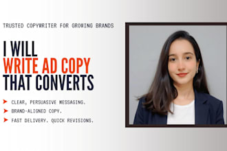 write an engaging ad copy that converts