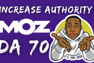 skyrocket your website moz domain authority moz da with high da links spam free