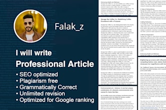 write professional article on any topic