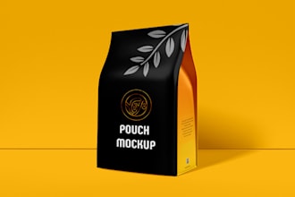 create 3d product mockup pouch mockup and box mockup