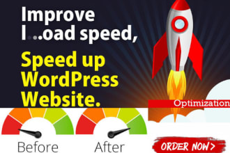 increase your wordpress website speed like as rocket