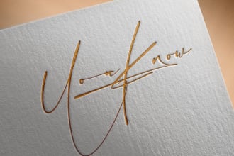 make real handwritten signature logo, handmade unique design