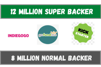 research and provide kickstarter indiegogo super backer leads