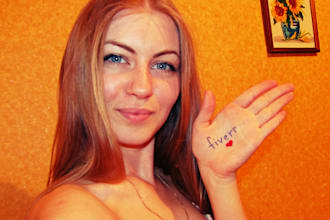write on my hand your logo or anything you wish