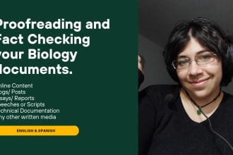 fact check a document on any biology topic