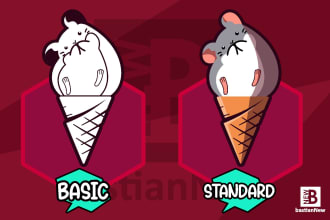 draw a vector cute kawaii cartoon character