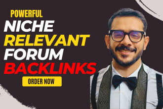 provide forum backlinks by posting in niche relevant threads