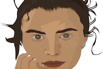 create a flat and unique vector illuatrations