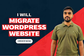 transfer, backup, move, migrate wordpress website in 2 hours