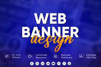 design web banner, google ads or social media cover
