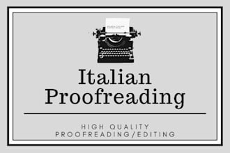 proofread and edit your italian text, novel or book