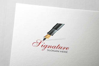 design stylish scripted signature logo