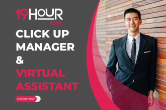 setup click up space, automations, project manager click up, virtual assistant