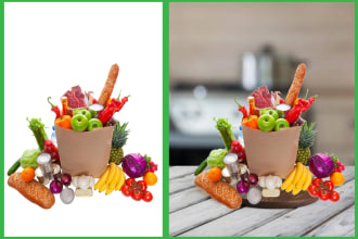 cut out images, change background and resize in white or transparent