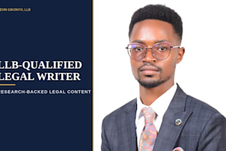 be your llb qualified legal writer and legal researcher